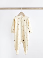 Ochre Yellow Baby Footed Sleepsuits 5 Pack (0-2yrs) - Image 8 of 16