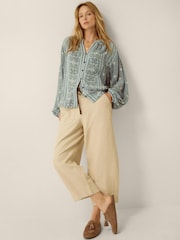 Monsoon Blue Bonny Printed Blouson Blouse - Image 2 of 4