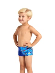 Zoggs Blue Hip Racer Kids Swim Shorts - Image 1 of 6