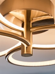 Brass Raya Fitting Flush Ceiling Light - Image 3 of 6