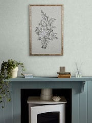 Laura Ashley Blue Brindley Duck Egg Blue A4 Wallpaper Sample - Image 1 of 2