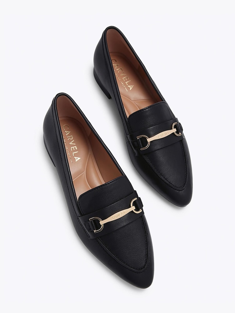 Carvela Black Passo Flat Shoes - Image 2 of 4