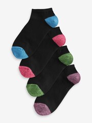Black Trainer Socks 4 Pack - Image 1 of 5
