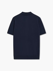 Polo de manga corta con botones y estampado de rombos de algodón de French Connection - Imagen 4 de 4