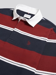 U.S. Polo Assn. Red Wide Stripe Rugby Shirt - Image 2 of 2