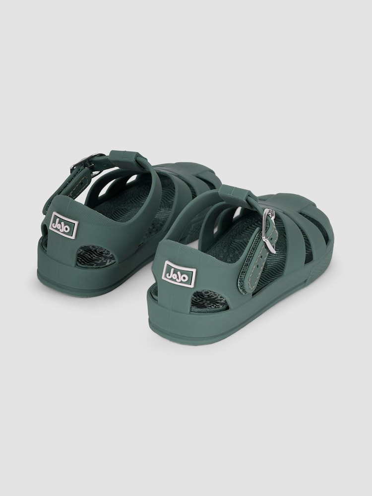 JoJo Maman Bébé Khaki Green Jelly Sandals - Image 2 of 6 JoJo Maman Bébé Khaki Green Jelly Sandals - Image 2 of 6