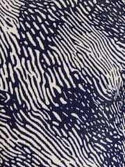 Friends Like These Navy Print Shirred Cuff Top - Image 5 of 5