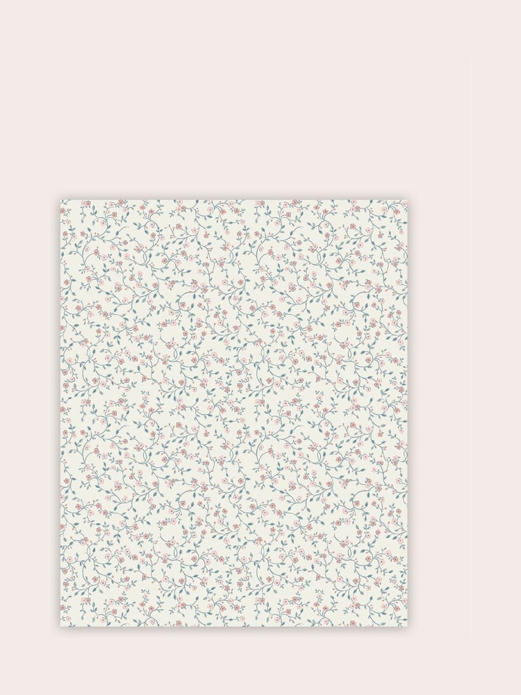 Laura Ashley Blue Belncow Sprig Dark Duck Egg Blue A4 Wallpaper Sample - Image 2 of 2 Laura Ashley Blue Belncow Sprig Dark Duck Egg Blue A4 Wallpaper Sample - Image 2 of 2