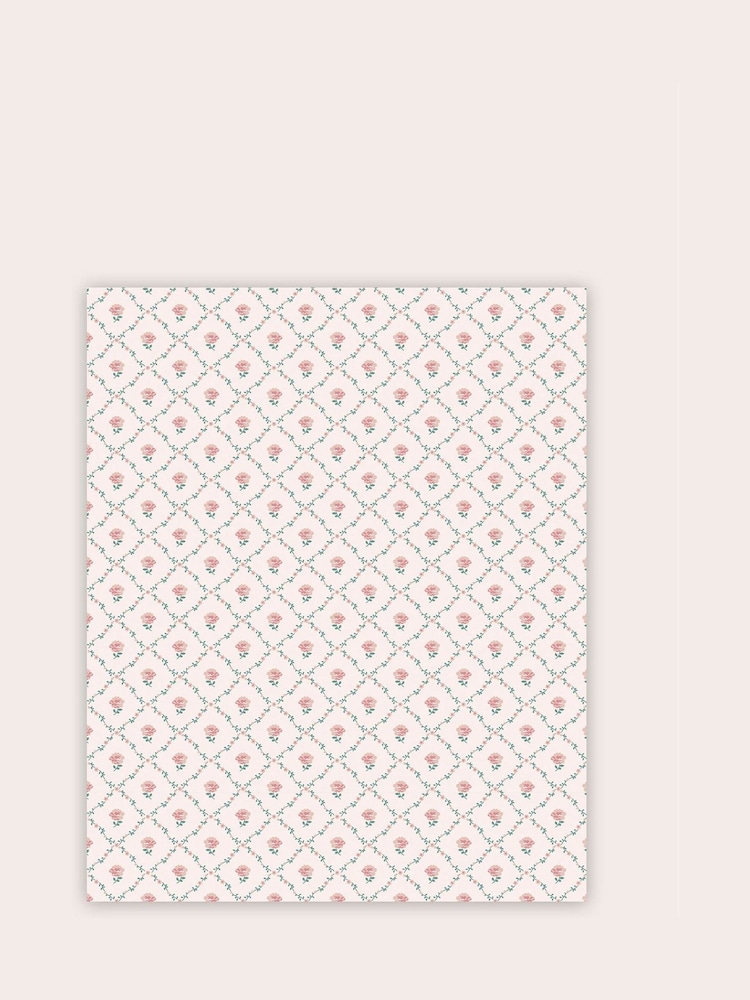 Laura Ashley Coral Pink Kate A4 Wallpaper Sample - Image 2 of 2