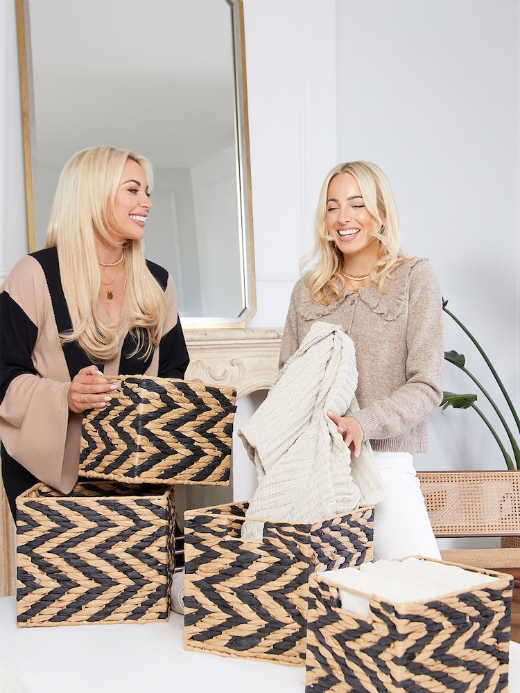 Style Sisters Black 2 Nested Paper Storage Baskets - Image 1 of 5