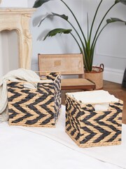 Style Sisters Black 2 Nested Paper Storage Baskets - Image 2 of 5