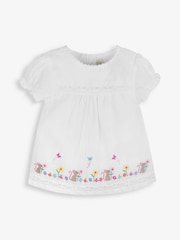 JoJo Maman Bébé White Mouse Embroidered Blouse - Image 1 of 3