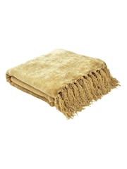 Laura Ashley Antique Gold Hamilton Throw - Image 1 of 1