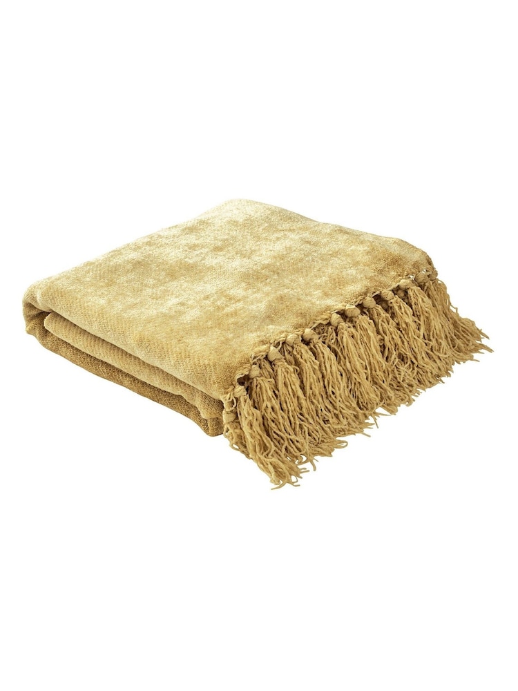Laura Ashley Antique Gold Hamilton Throw - Image 1 of 1 Laura Ashley Antique Gold Hamilton Throw - Image 1 of 1