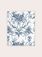 Laura Ashley Blue Tuileries Midnight Blue A4 Wallpaper Sample - Image 2 of 2