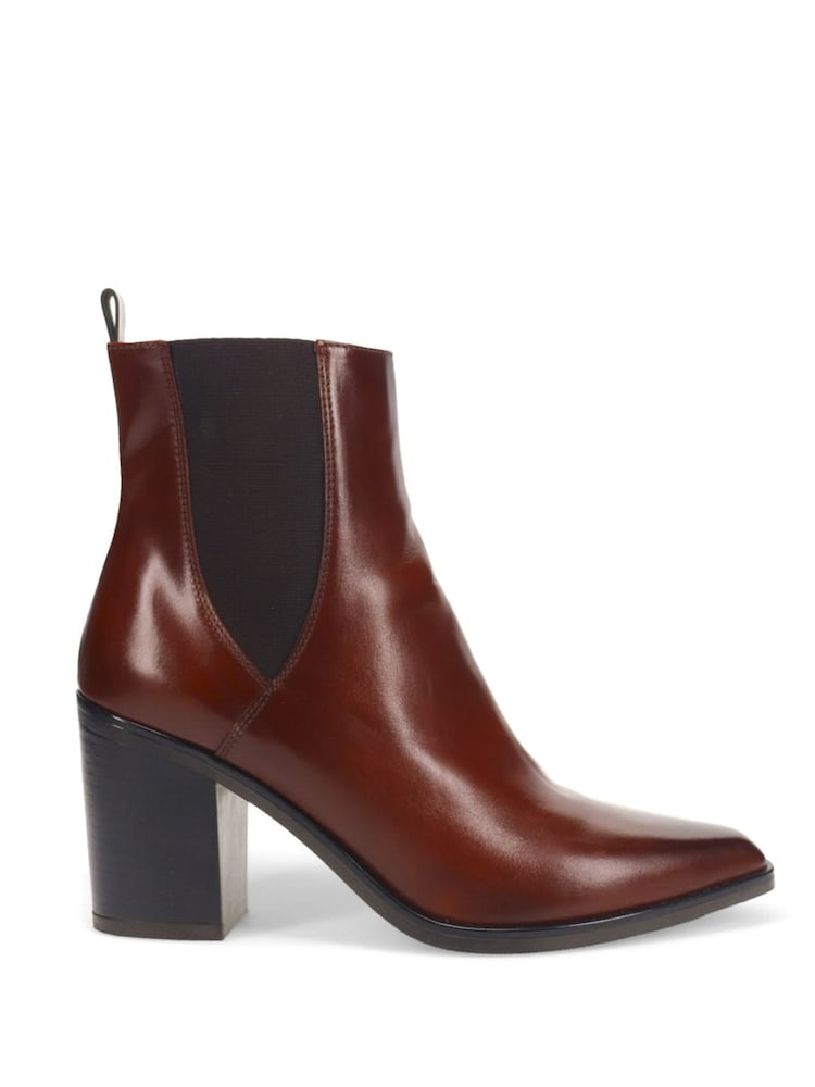 Jones Bootmaker Brown Kalamata Heeled Ankle Boots - Image 1 of 4 Jones Bootmaker Brown Kalamata Heeled Ankle Boots - Image 1 of 4