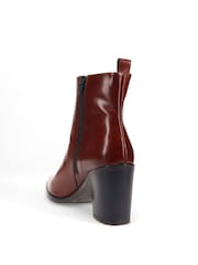 Jones Bootmaker Brown Kalamata Heeled Ankle Boots - Image 3 of 4