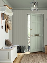 Laura Ashley Sage Green Chalford Wood Panelling A4 Wallpaper Sample - Image 1 of 2
