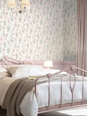 Laura Ashley Natural Mosedale Posy Soft Natural A4 Wallpaper Sample - Image 1 of 2