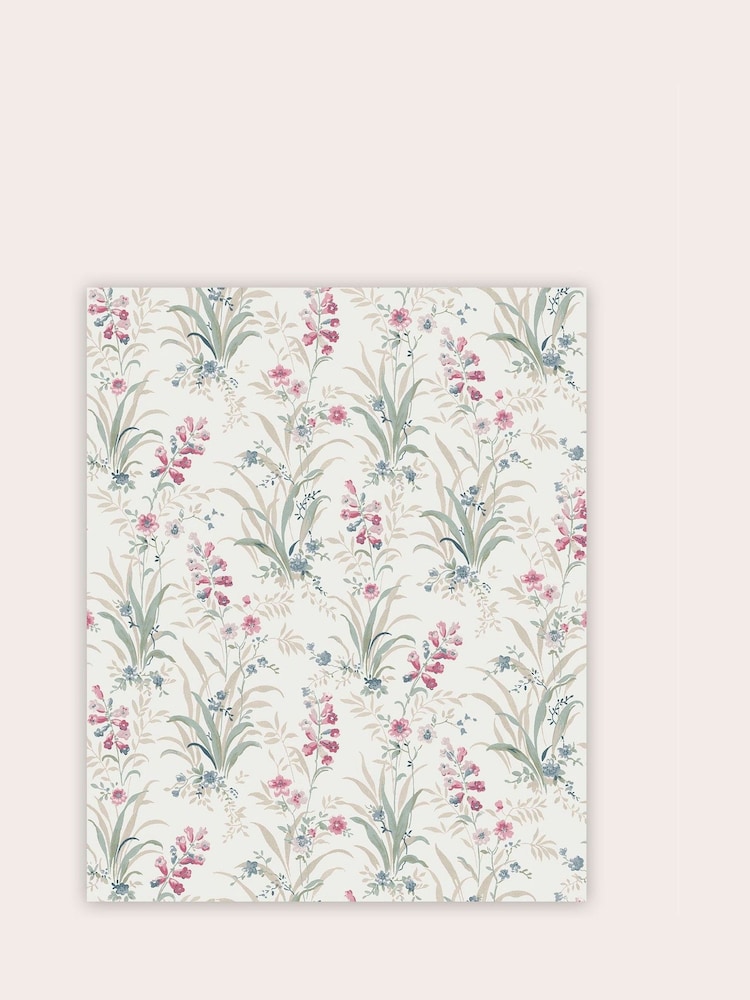 Laura Ashley Natural Mosedale Posy Soft Natural A4 Wallpaper Sample - Image 2 of 2