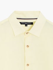 French Connection Yellow Cotton Linen Blend Button Long Sleeve Shirt - Image 5 of 6