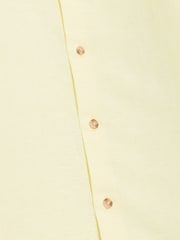 French Connection Yellow Cotton Linen Blend Button Long Sleeve Shirt - Image 6 of 6