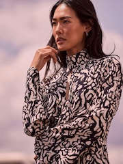 Mint Velvet Black Print Midi Dress - Image 3 of 8