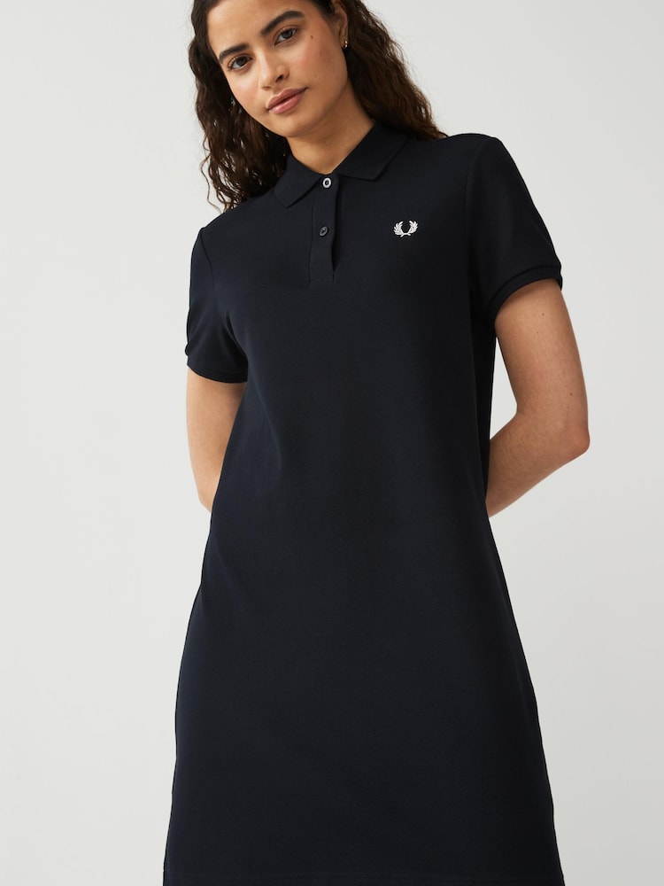 Fred Perry Marineblaues Damen-Poloshirt-Kleid - Bild 4 von 4
