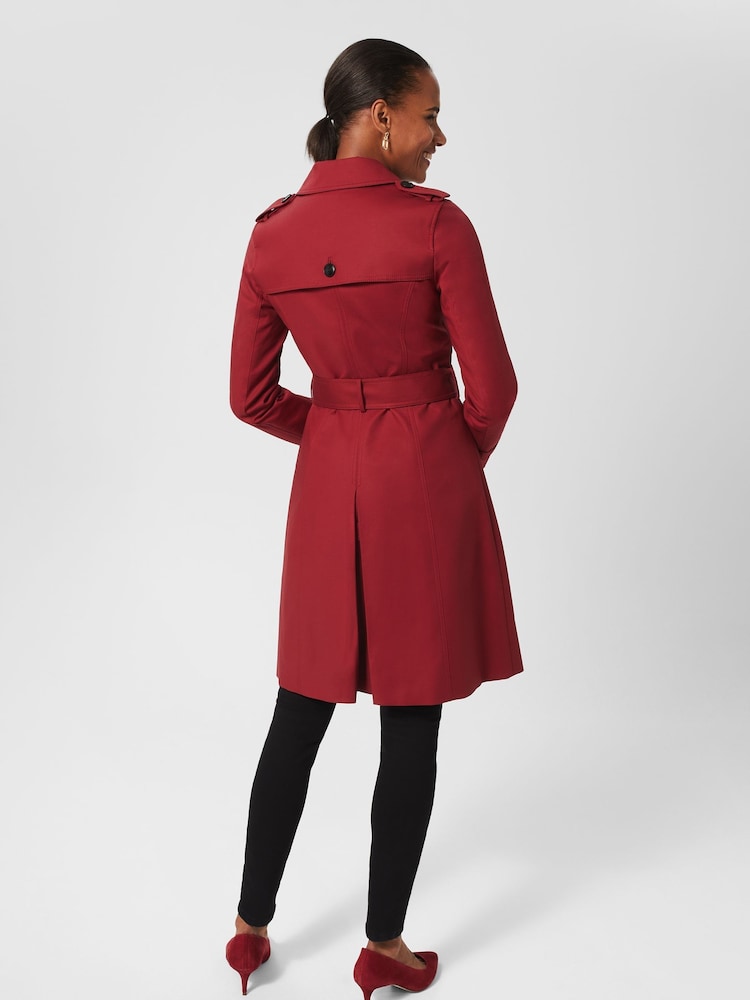 Kaufen Sie Hobbs Saskia Trenchcoat, Kurzgröße, Rot bei Next