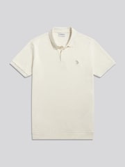 Кремовий - U.S. Polo Assn. Raised Horizontal Texture Pique Polo Shirt - Image 1 of 2