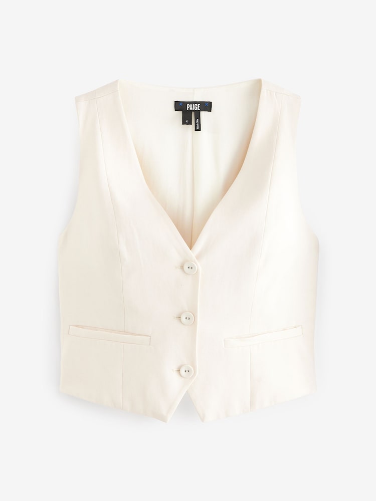 Paige Iris White Waistcoat - Image 8 of 8