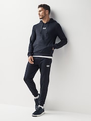 Emporio Armani EA7 Navy Overhead Hooded 100% Cotton Tracksuit - Image 1 of 7