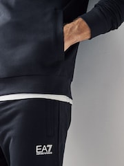 Emporio Armani EA7 Navy Overhead Hooded 100% Cotton Tracksuit - Image 5 of 7