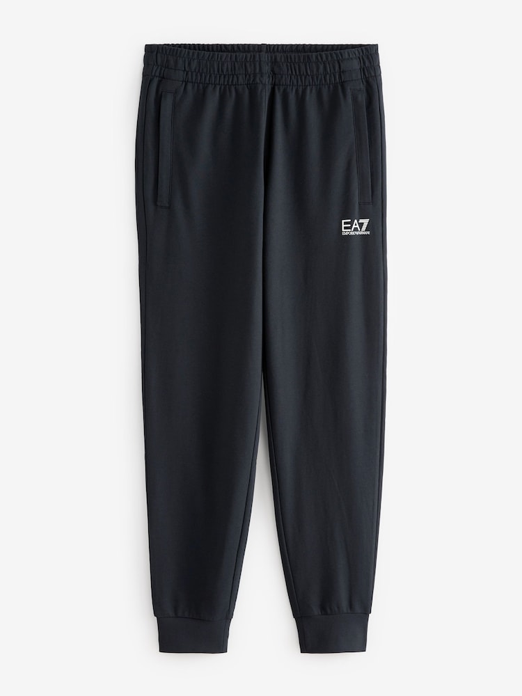 Emporio Armani EA7 Navy Overhead Hooded 100% Cotton Tracksuit - Image 7 of 7