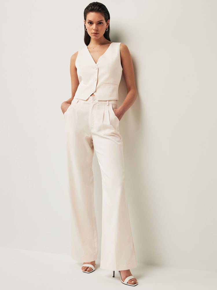 Paige Merano Wide Leg White Trousers - Image 1 of 5