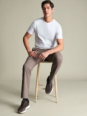 Charles Tyrwhitt Natural Slim Fit Washed Chinos Trousers - Image 2 of 6