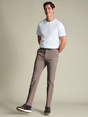 Charles Tyrwhitt Natural Slim Fit Washed Chinos Trousers - Image 3 of 6