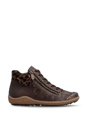 Rieker Brown Lace-Up & Zipper Boots - Image 2 of 7