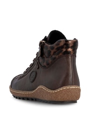 Rieker Brown Lace-Up & Zipper Boots - Image 4 of 7