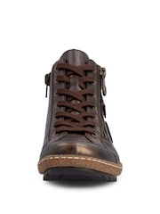 Rieker Brown Lace-Up & Zipper Boots - Image 5 of 7