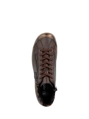 Rieker Brown Lace-Up & Zipper Boots - Image 6 of 7
