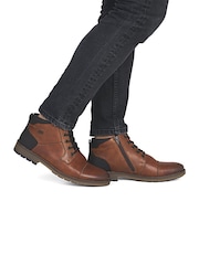Rieker Brown Rieker Boots Lace-up & inside Zip - Image 1 of 6