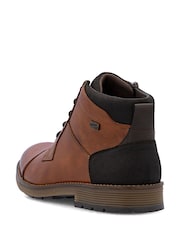 Rieker Brown Rieker Boots Lace-up & inside Zip - Image 3 of 6
