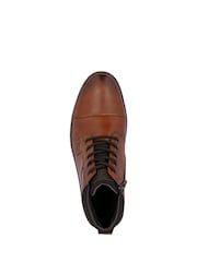 Rieker Brown Rieker Boots Lace-up & inside Zip - Image 4 of 6