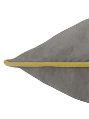 Furn Charcoal/Moss Meridian Velvet 45 x 45cm Cushion Cover - Image 5 of 7