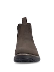 Rieker Brown Elastic & Inside Zip Boots - Image 6 of 7