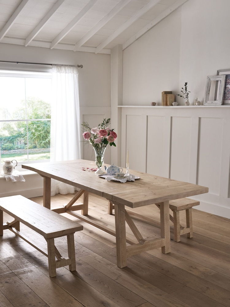Shabby Chic by Rachel Ashwell® Reclaimed Pine Loretta Extendable 6 To 8 Seater Dining Table - Image 1 of 8