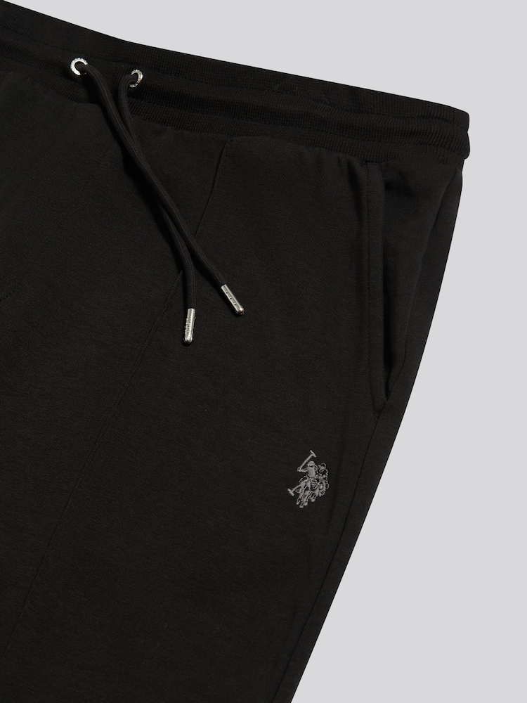 Melns - U.S. Polo Assn. Interlock Pintuck Joggers - Attēls 3 no 3