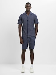 French Connection Pinstripe Button Chest Pocket Short Sleeve Shirt - Изображение 1 5