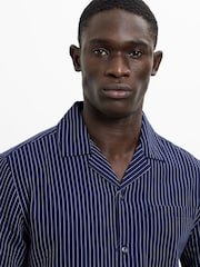 French Connection Pinstripe Button Chest Pocket Short Sleeve Shirt - Изображение 2 5